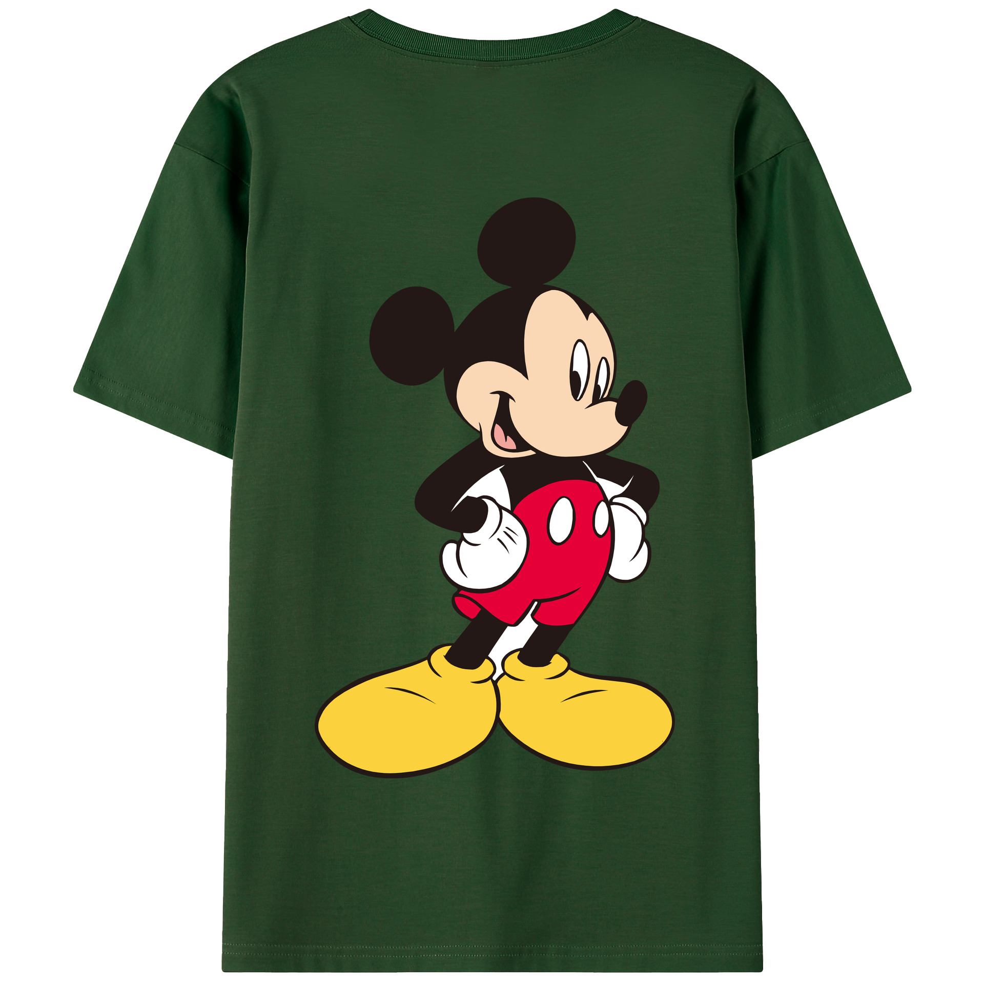 （画像用） ミッキーマウス Mickey Mouse 綿100％半袖Tシャツ（背面プリント）